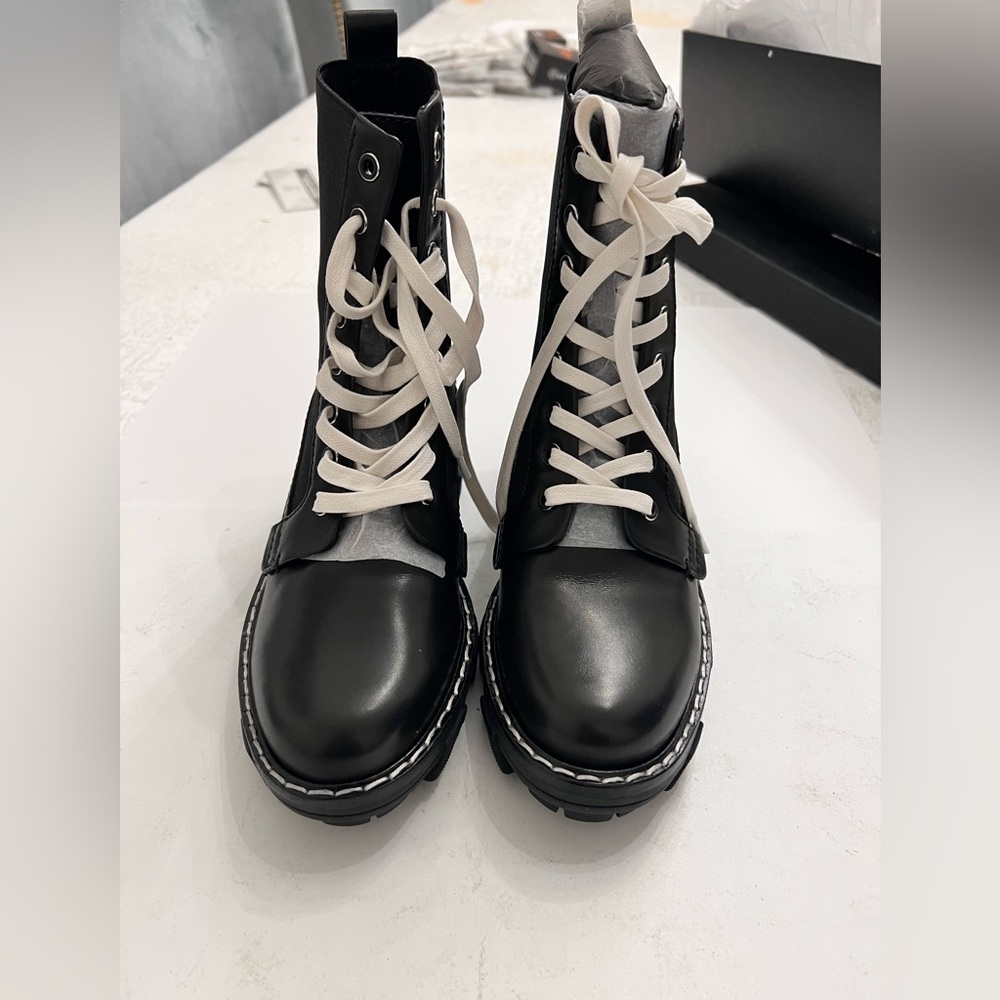 rag & bone Women's Shiloh Boots, Black, 6.5 Medium US - Picture 1 of 9